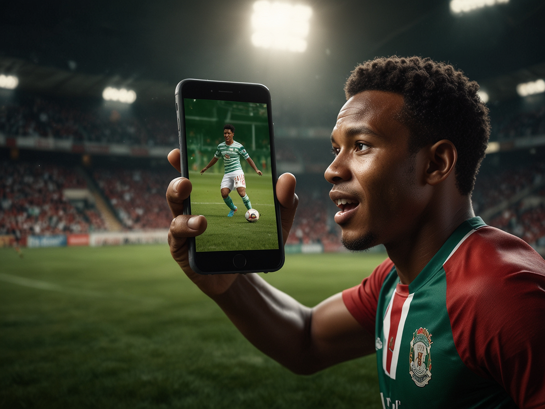 Joueur célébrant un pari sur Bet261